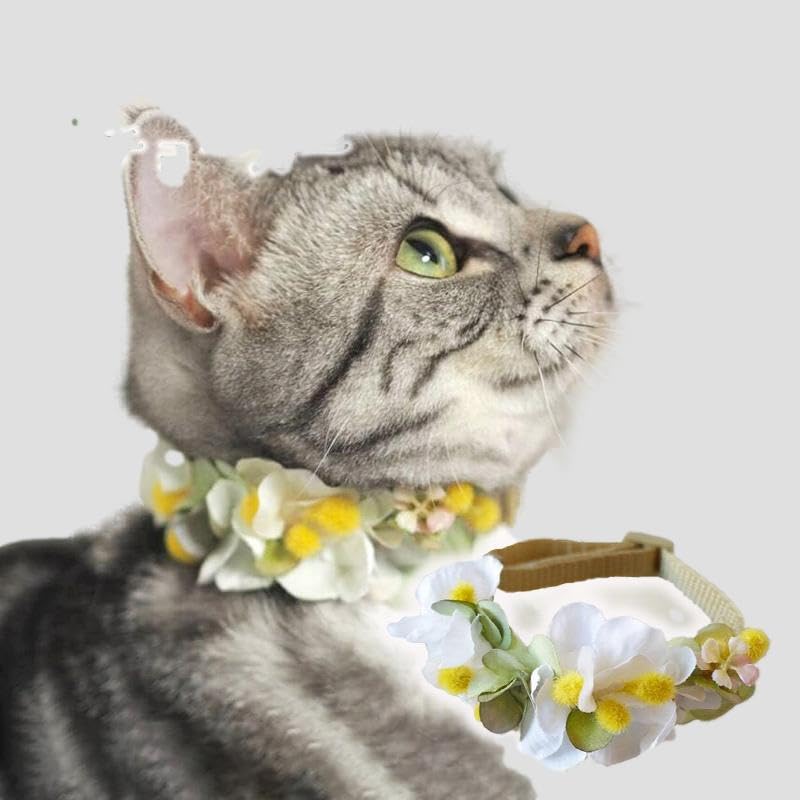 撮影用　ペットチョーカー　ミモザ　ヘッドドレス　ミモザチョーカー 犬お花チョーカー≪ミモザのチョーカー≫ 写真撮影 トリミング