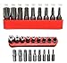 ALAZCO 5-Point Star Bit Tamper-Proof 9pc Bit Set - 1/4" Screwdrivers Sockets & Power Tool Shank hex bits - Fits Many German Cars - T10 to T50 - Premium Quality Taiwan - AZ9SBS