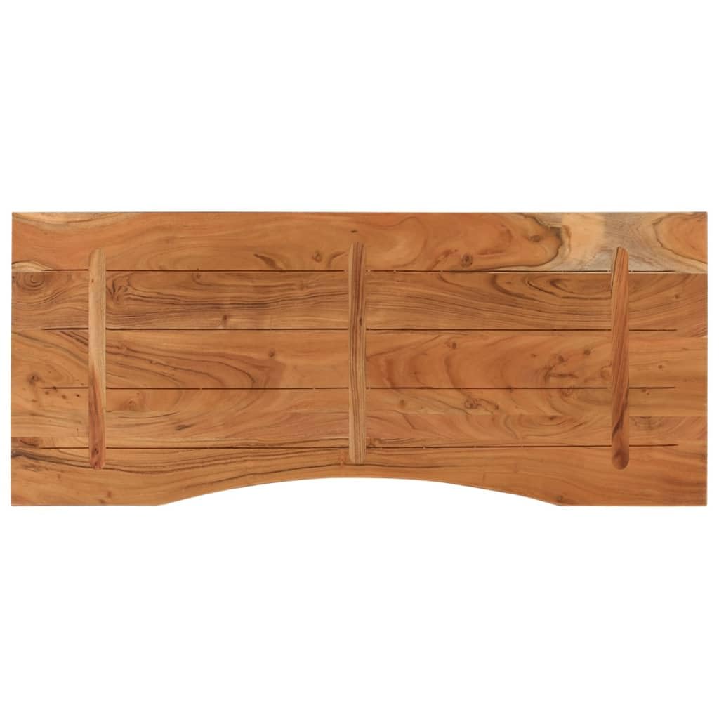 Massivholz Akazienholz Tischplatte 120x50x2,5 cm rechteckig geeignet für DIY BAU, Büro, Esszimmer, Wohnzimmer, Garten, Werkbank, als Ersatz oder Erweiterung, robust und langlebig