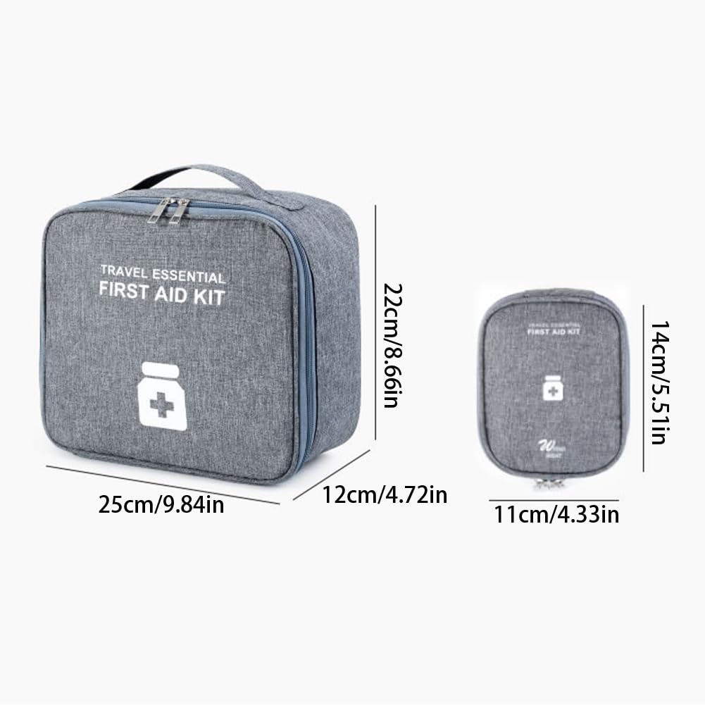 Borsa Pronto Soccorso Vuota First Aid Kit Pouch Kit di Pronto Soccorso da Viaggio Borsa per Medicinali da Viaggio per Casa, Esterno, Ufficio, Alpinismo, Campeggio