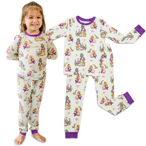 Buttery Soft Pajamas for Kids - Viscose From Bamboo Pjs - Styled By Kardashians - Mystic Mermaid Pajama for Girls