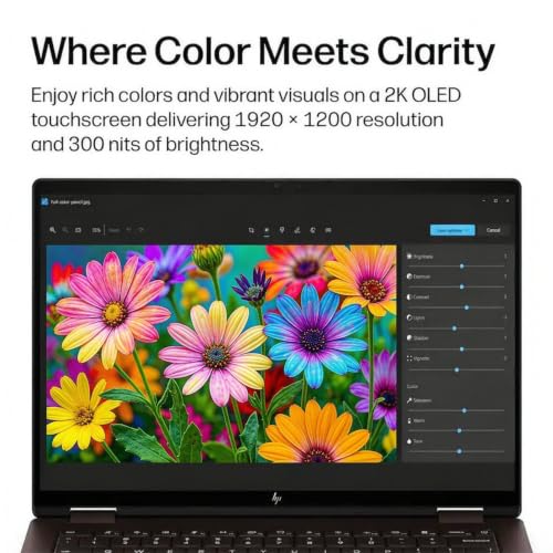 Image of HP OmniBook X Flip 2-in-1 Laptop 14 inch WUXGA OLED Touch (100% DCI-P3) AMD Ryzen AI 5 430 (Up to 50 Tops) 16GB RAM 2TB SSD Backlit for Creator Designer Business Professional Win11 ICP Hub