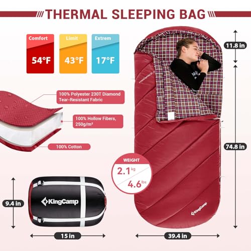 KingCamp-Sleeping-Bag-for-Adults-Extra-Wide-Flannel-Sleeping-Bag-for-Camping-Backpacking-Warm-Cold-Weather-Big-and-Tall-Lightweight-XL-Size