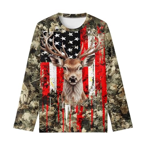 Image of Renewold Boys Girls Tees Kids T-Shirt Long Sleeve Crewneck T Shirts Casual Athletic Tops Clothing for Home School Travel