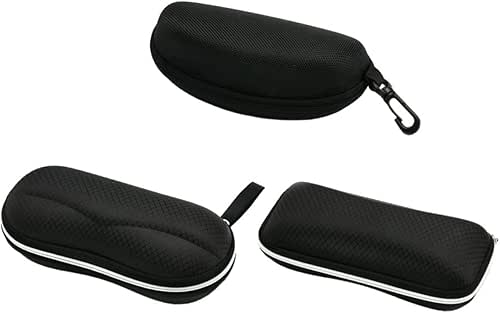 NOLITOY 9pcs Eyeglasses Case Portable Zipper Sunglasses Holder Carabiner and