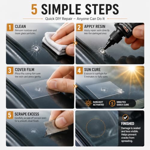 2 Pack Car Windshield Repair Fluid Kit