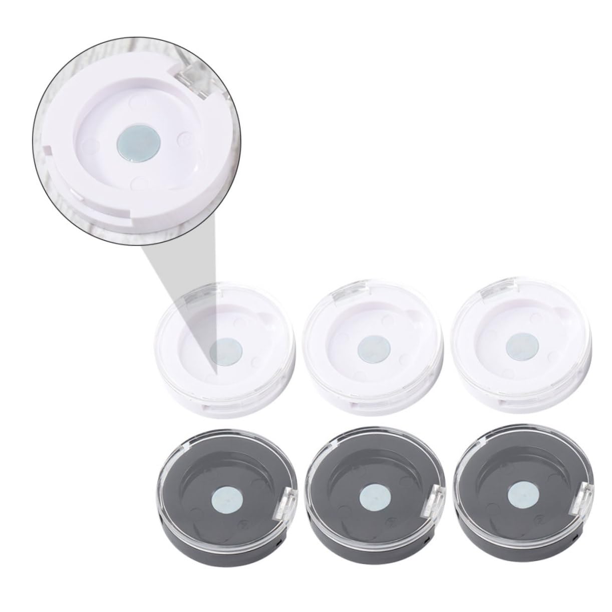 FOMIYES 3 Set Di Ombretti Singoli Magnetici Per Il Trucco Scatola Per Ombretti Ombretti Vuoti Ricaricabili Organizer Per Fard Contenitori Per Cosmetici 6 Pezzi * 3