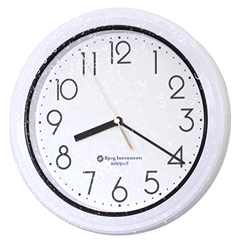 Bjerg Instruments Sealed Waterproof Dust Proof Wall Clock For Kitchen, Bathroom, Pool, Shower, Outdoors #TOP6