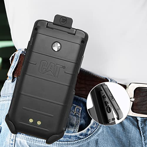 Wireless Protech Case Compatible With Cat S22 Flip Phone. Secure Fit, Lightweight Holster With Quick Release Latch And Swivel Belt Clip #TOP7