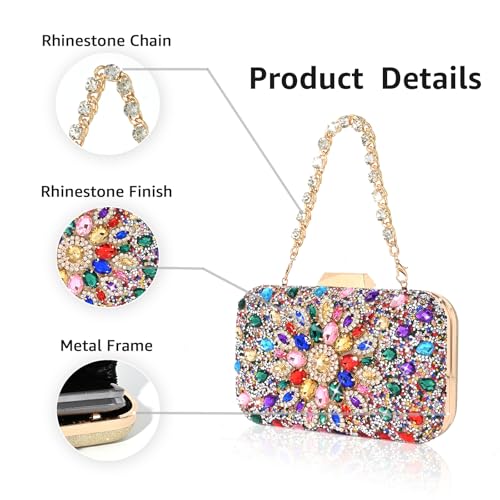 Rhinestone Purses for Women Rhinestone Evening Bag for Wedding Clutch Luxury Handbags Crossbody Bag for Party Prom - Image 3