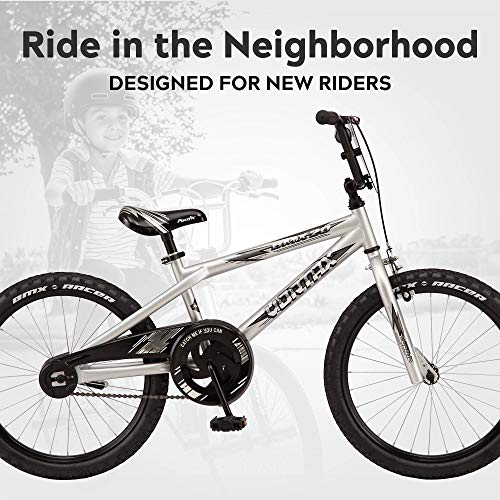 Pacific Cycle Vortax Kids Bike, 20-Inch Wheels, Silver (204054P)