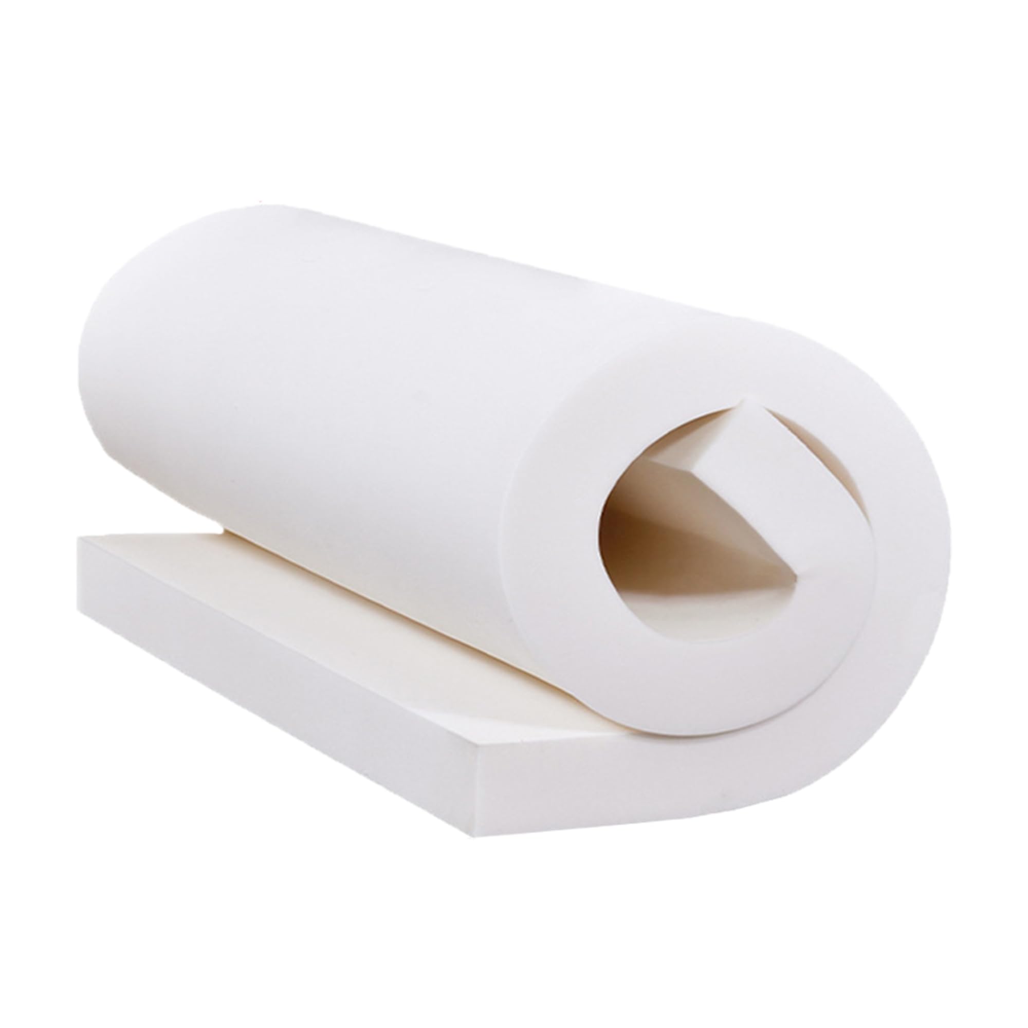 Hruile Upholstery Foam Sheet for Cushions, High Density Firm Foam for Indoor Dinning Chair Sofa Pet Bed Window Seat Pad, Chair Foam Padding, Cut To Size White Foam (Thick 15cm,35x35cm)