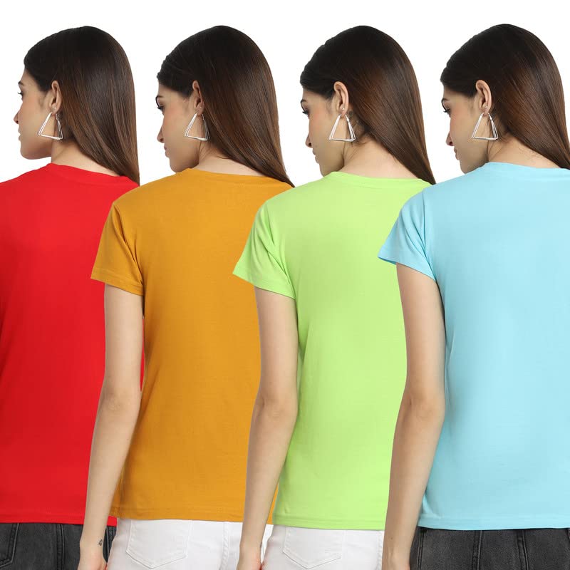 Image of Preneum Women's Cotton Regular Fit Graphic Stylish Printed Short Sleeves Casual T-Shirt |Trend & Styles