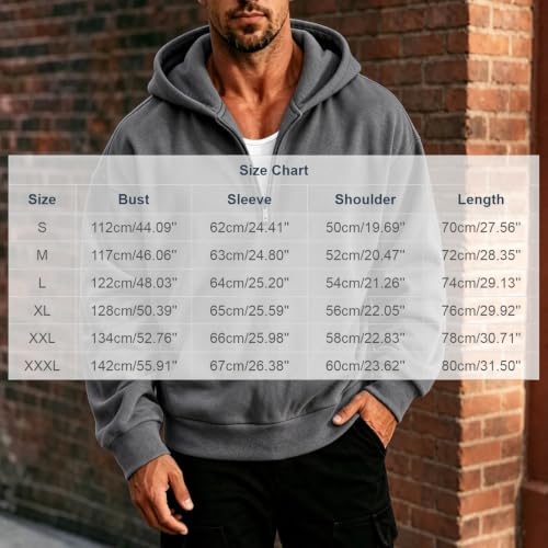 Men's Quarter Zip Hoodie Pullover Hooded Sweatshirts Long Sleeve Pullover - image 3