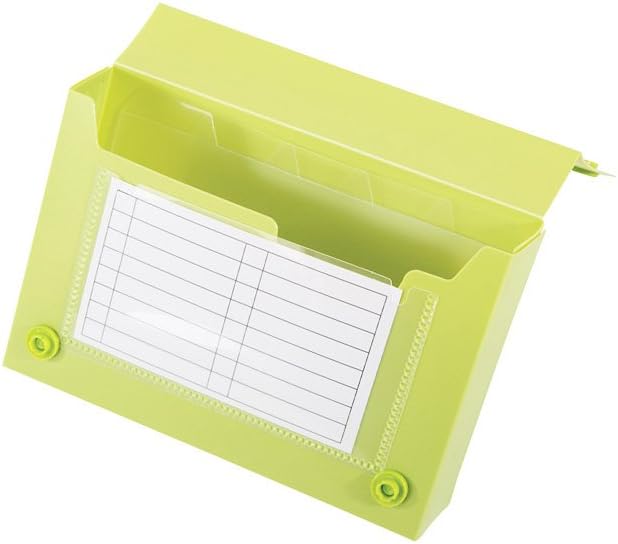 Green Oath 3 x 5 Inches Index Card Case, 5 Individual Index Dividers, Snap Button Closure, Set of 12 in 6 Assorted Colors, 2 Each of Blue, Hot Pink, Snow, Purple, Green, Graphite (50250-2073)