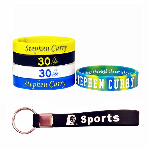 AMIC Silicone Wristband Bracelet -4 or 5PCS Assorted Color
