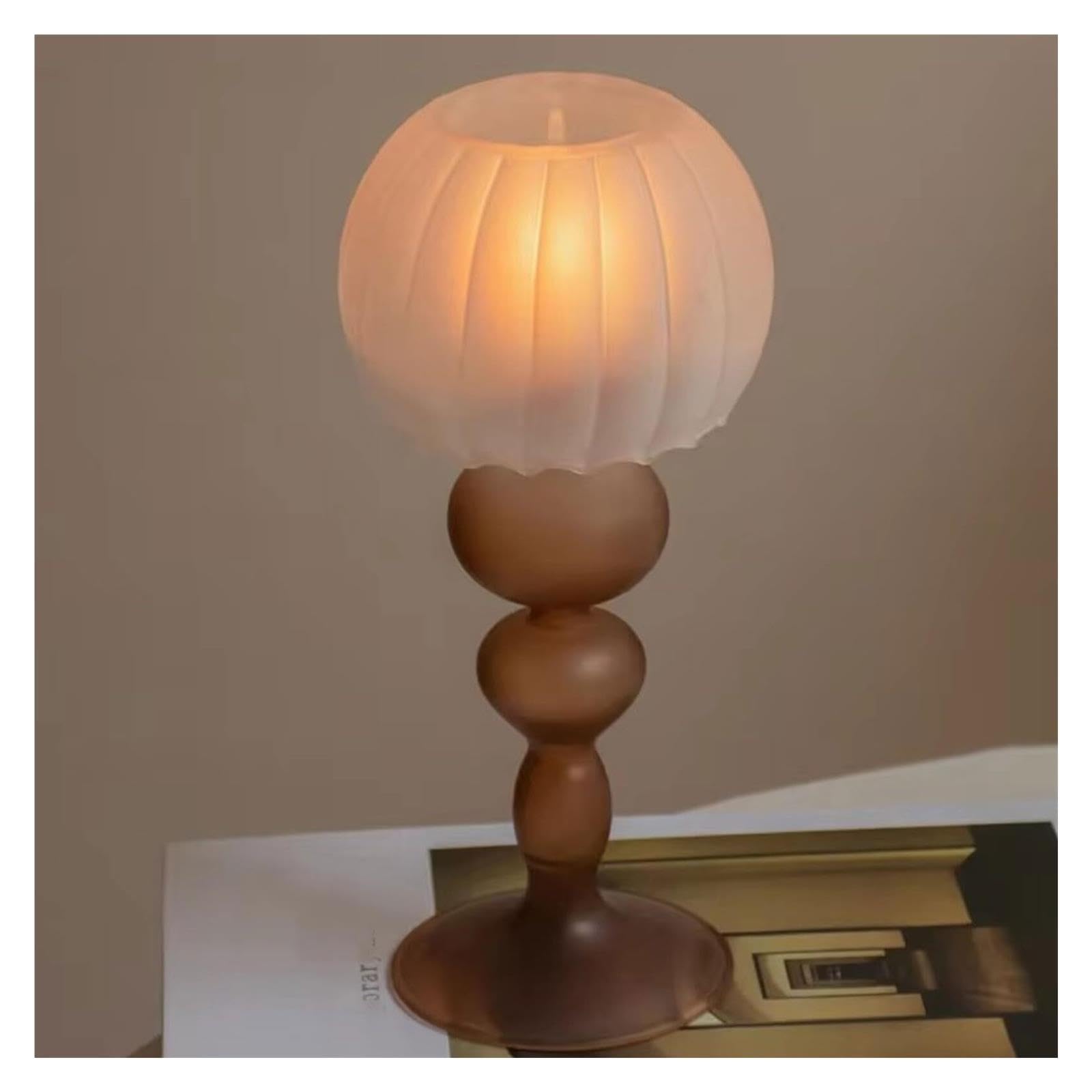 Portacandele Portacandele votivo in Vetro Smerigliato Tealight Decorazioni per la mensola del Camino