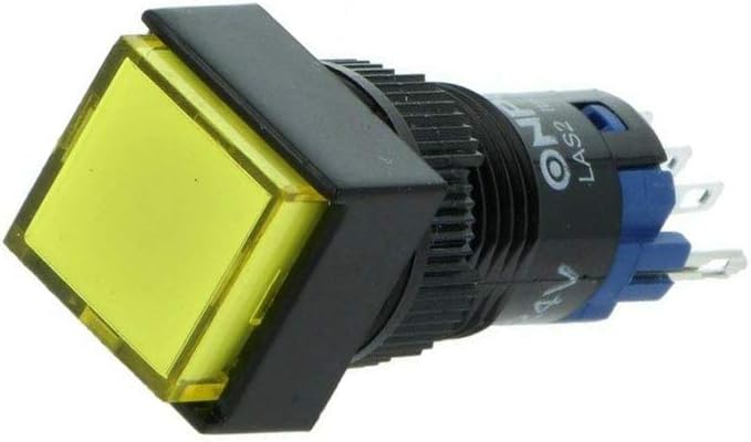V12F-11Z-24Y Switch: Push-Button Pos: 2 SPDT 0.5A/250VAC 1A/24VDC Yellow ONPOW