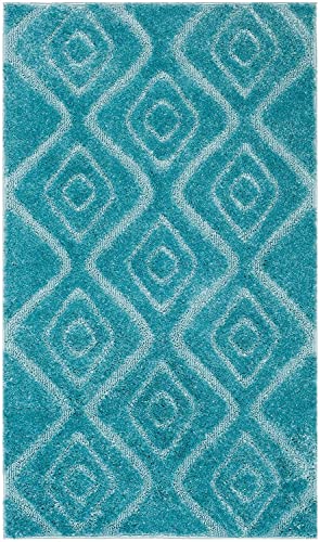 Image of Super Ultra Modern Soft Shaggy Handcrafted Anti-Skid Silk Touch Carpet, Size 5x5 Square Feet, Color MULTI2