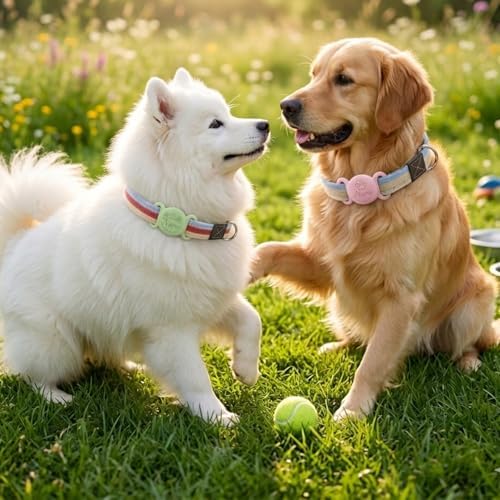 Personalized Dog Collar GPS Tracker Case, Tag Holder with Name & Phone Number, Custom Silicone Tag Case for Dog Collar, Customized Pet Tag Cover, Waterproof, 12 Colors — view 4