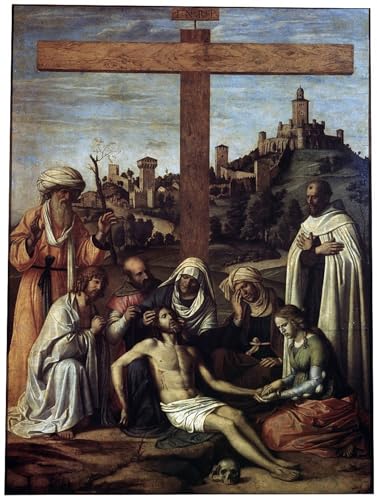 Affiche de la Lamentation sur le Christ par Battista Cima Da Conegliano, tableau mural 60x90cm