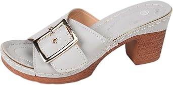 Women's Mules with Heel - Platform Sandals Peep Toe Sandals Wedges Slippers Slide Beach Shoes Wedge Heel Pumps Sandals Colourful Colours Peep Toe Platform