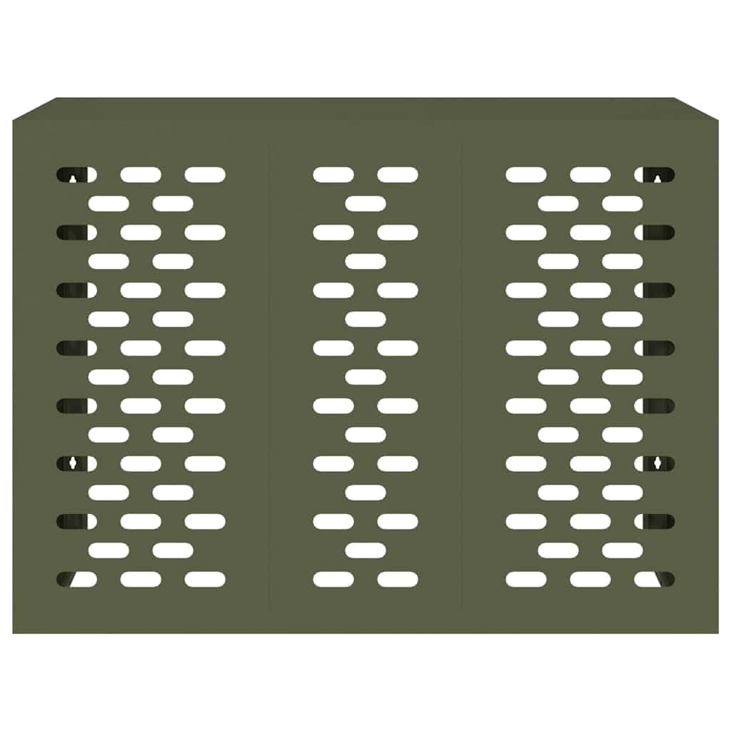 Copertura per condizionatore d'aria, in acciaio, 110 x 50 x 80 cm, resistente alle intemperie, per dispositivi esterni, protezione da pioggia, neve, sole, polvere, per balcone, terrazza