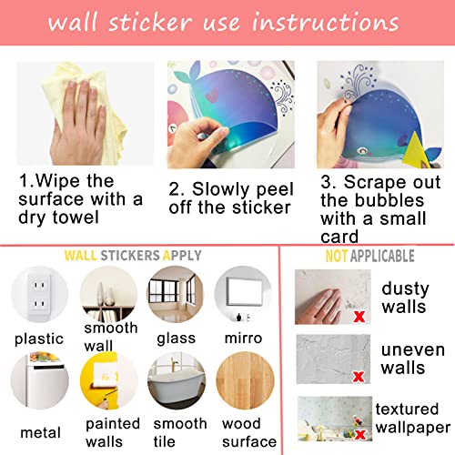 Pinenjoy Great White Shark Wall Decal Colorful Mandala Pattern And Seaside Beach Scenery Wall Stickers 23X15Inch Removable Self-Adhesive Vinyl Sea Animal Wall Clings For Bedroom Living Room Headboard #TOP5