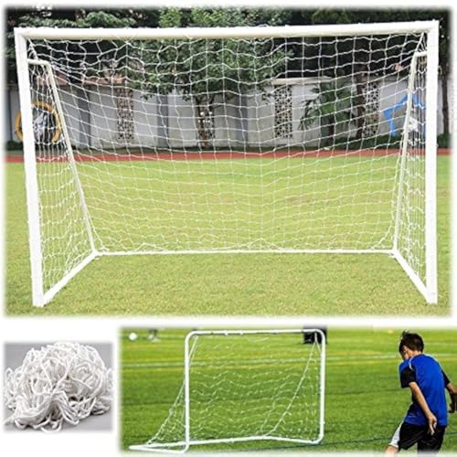 Red de portería de fútbol Red de portería de fútbol de reemplazo Duradera reemplazo para Marco de Poste de Puerta en tamaño Original tamaño 6x4 / 8x6 / 12x6 / 24x8FT (6X4FT)(Solo Neto)