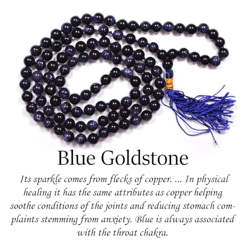 Image of Reiki Crystal Products Natural Reiki Feng-Shui Mala Necklace 6 mm Crystal Stone 108 Bead Jaap Mala for Men and Women