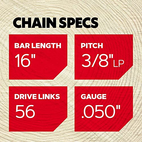 Oregon S56 Advancecut Chainsaw Chains Twin Pack, For 16-Inch Bar -56 Drive Links – 2 X Low-Kickback Chains Fit Poulan, Echo, Ryobi, Wen And More #TOP6