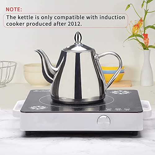 SANQIAHOME Edelstahl-Teekanne Kaffeekanne, 1.5L – Bild 6
