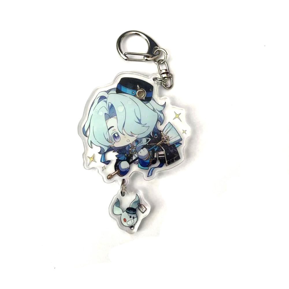 Cute Honkai Star Rail Cosplay Acrylic Keychain G Shaped Buckle Accessories Bag Car Pendant Key Ring Game Fans Gift