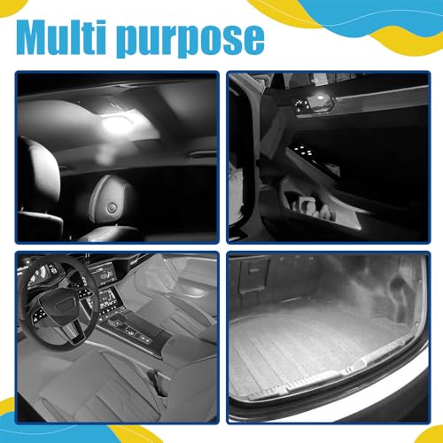 10PCS T6 5050 Luces LED para Visera de Auto Blanca miniatura 4