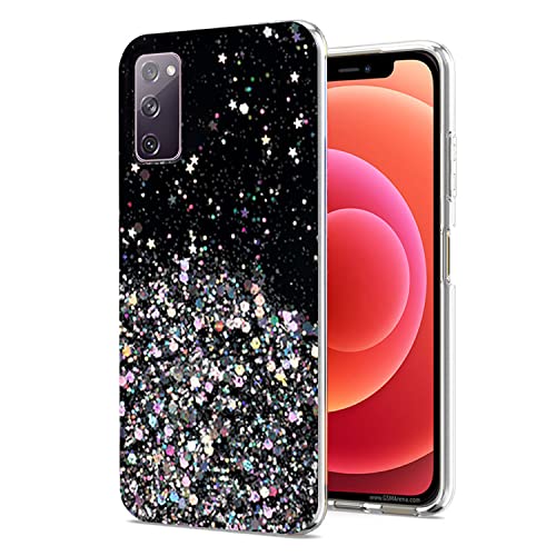 Coque Samsung S20 FE 5g transparente rose pailleté résistante chocs