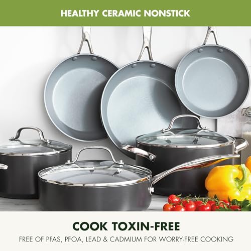 Greenpan CC000675-001 Valencia Pro Hard Anodized 11 Piece Cookware Pots And Pans Set thumb #1