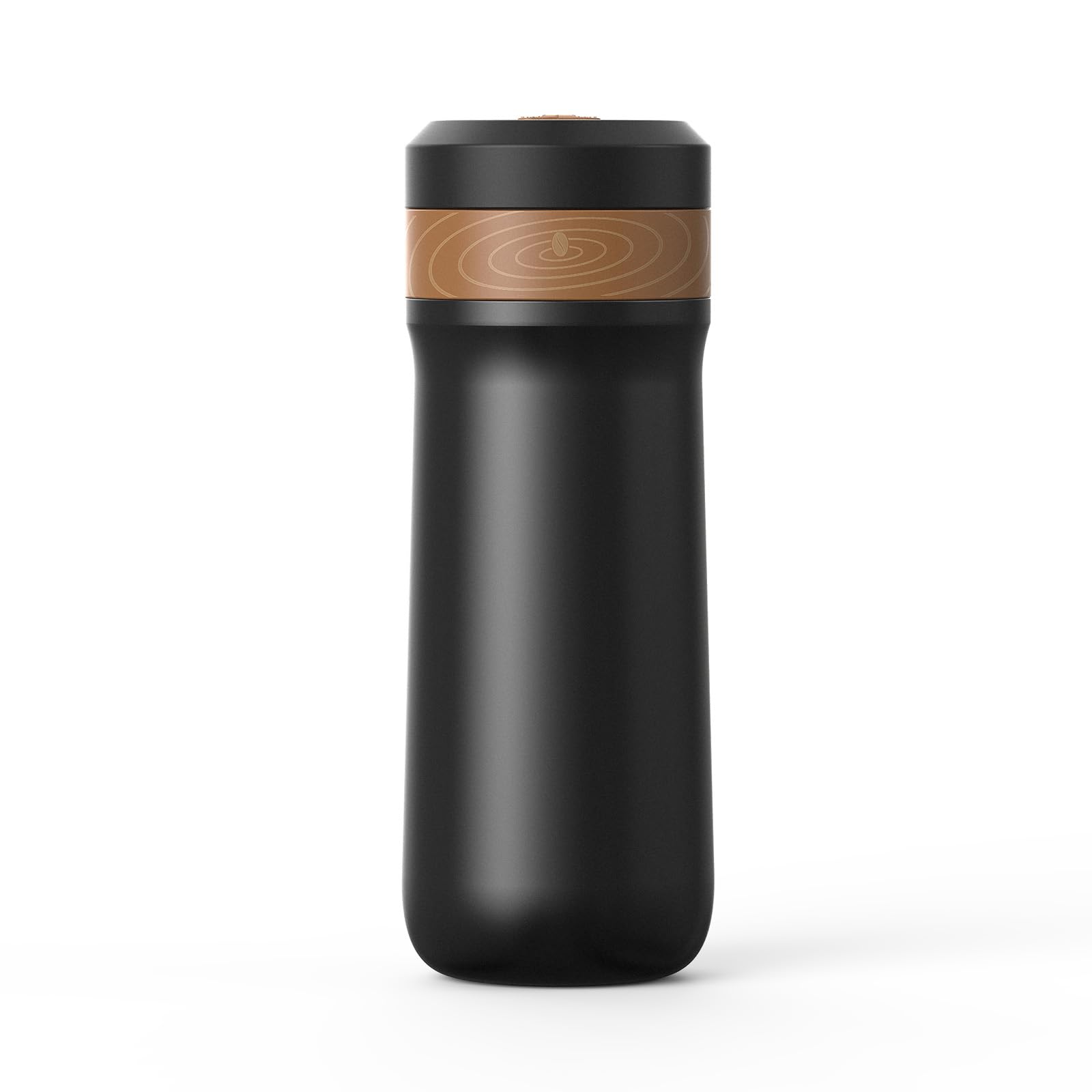 The Original Portable French Press Stainless Steel Coffee Maker Premium Vacuum Insulated Travel Mug Hot & Cold Brew French Presses (Black upgraded Version)