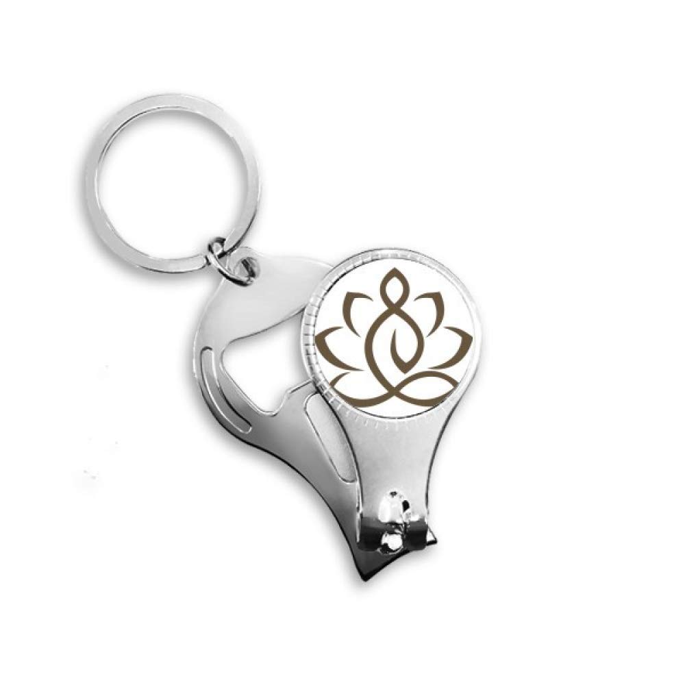 Pince à ongles lotus avec coupe-ongles décapsuleur porte-clés culturel