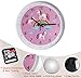 TOHOOYO Pink Wall Clock,Silent Non Ticking Children's Décor Quiet Clocks for Kids Room,Office,School,Bedroom,Kitchen,Classroom (12 inch Pink)