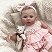 Zero Pam Lifelike Reborn Baby Dolls-18 Inch Realistic Babys Doll Vinyl Silicone Baby Doll with All Accessories Feeding Toy for Kids Age 3+ Newborn Toddler Birthday Present to Girls Festival Presents