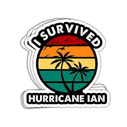 HOSALA I Survived Hurricane Ian Sticker Strong Florida Strong Floridian