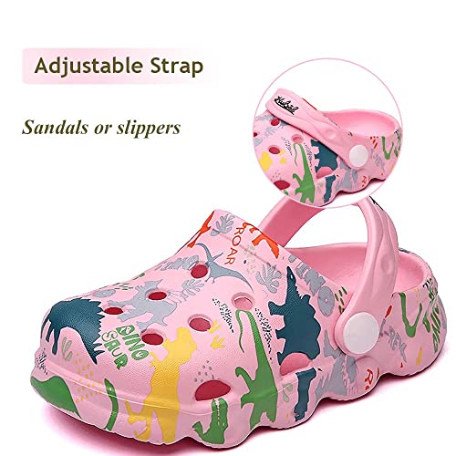 Image of Kids Clogs Boys Girls Toddler Dinosaur Slip on Slide Garden Shoes Cartoon Beach Pool Kids Clog Sandals Slippers Water Clogs