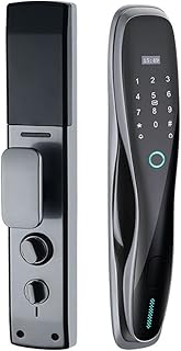 SEASD Smart Door Lock New Biometric Fingerprint Password Key IC Card APP Control Unlock Security Electronic Locks (Color : White-Fruit peach5, Size : 24X240MM)