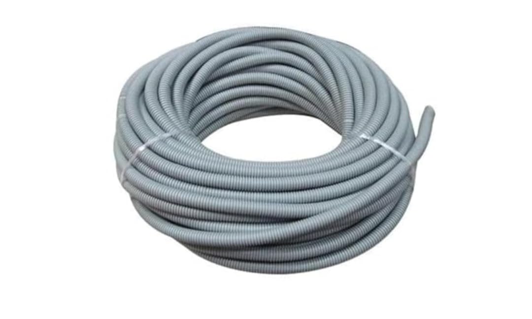 SIE Flexible 20 MM || Electric Wire Cover PVC Conduit Corrugated || Tube Pipe Heavy (Grey) || (Pack of 1) (25 Meter)-image-24