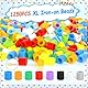 10mm Große Bügelperlen Set, 15 Farben 1250 Stück XL Bügelperlen mit Steckplatte, 12 Verkehrs Muster, 8 Schlüsselbänder und 5 Bügelpapier, Kreatives Perlenset DIY Handwerk für Kinder ab 3 Jahren