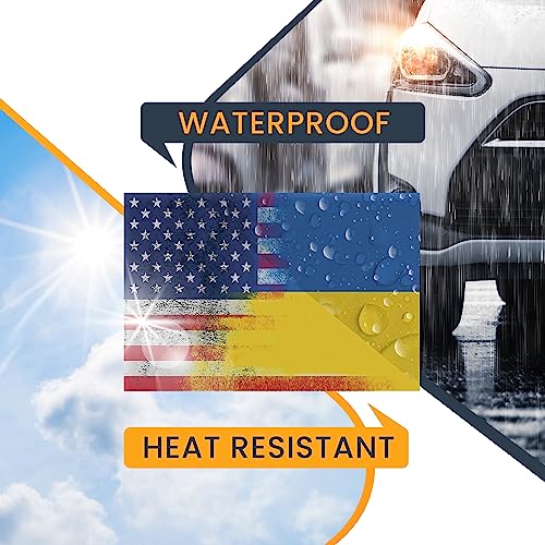 Image of Magnet Me Up Distressed Ukraine Ukrainian American Flag Magnet Decal, 4x6, Heavy Duty Automotive Magnet for Car Truck SUV