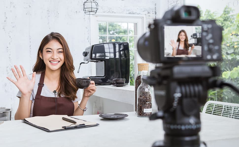 Image of Noise Cancellation Clip Collar Mic Condenser For Youtube Video | Interviews | Lectures Travel Videos Mic For Mobile (With Handsfree Pouch), With Auxiliary Connection