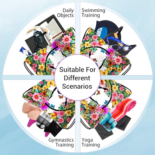 Image of Gym Silhouette Art Grip Bag for Gymnasts Outdoor Sports Small Gymnastic Drawstring Bag