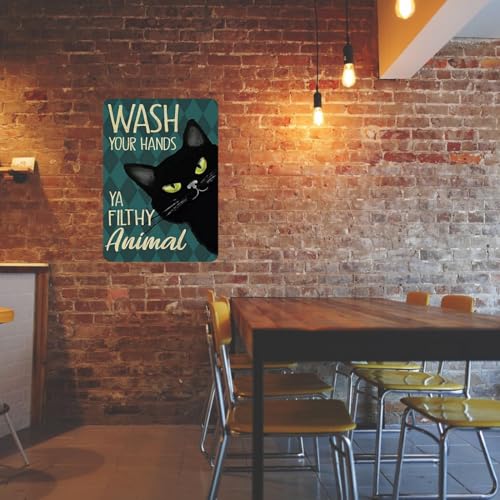 Image of Zesta Bathroom Decor Items Washroom Decor Tin Sign | Aesthetic Posters Wall Poster for Bedroom | Magnetic Cafe Decoration Items / Restaurant Decorations Items | Quirky Home Decor Bar Accent (Bathroom (6))