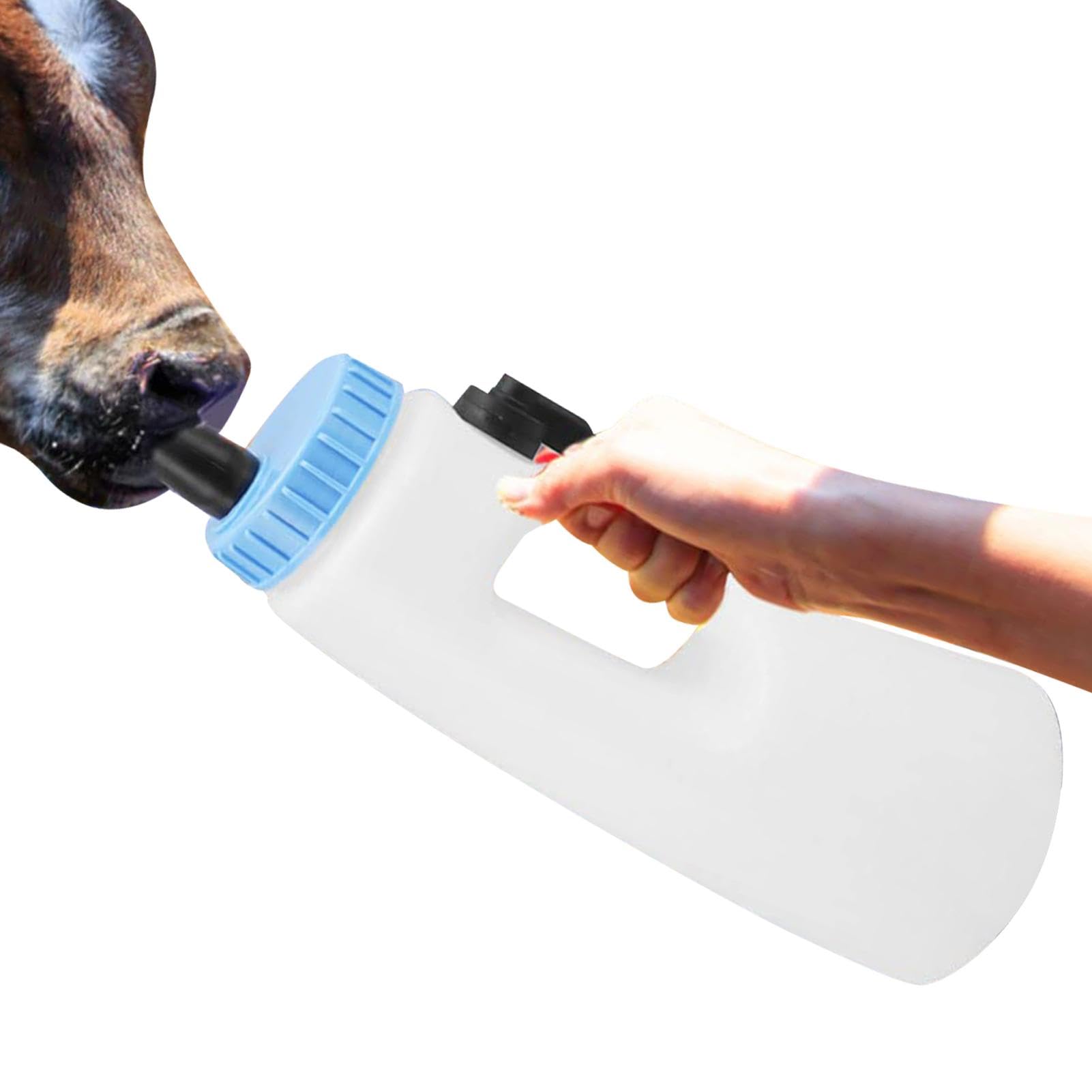 Babyflaschen für Ziegen, Fläschchen und Sauger für Ziegen, Stillflasche für Kälber mit transparenter Skala, Viehzubehör, 2 Liter